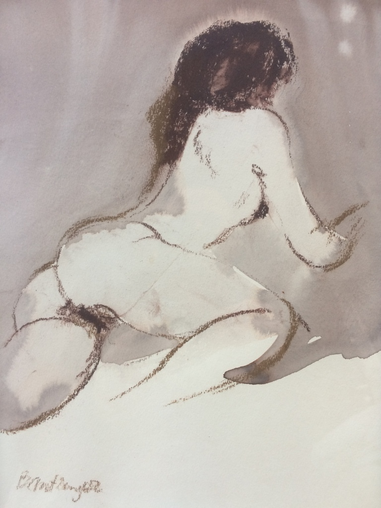 Cees Bantzinger, erotisch naakt in krijt en aquarel in goede conditie met lijst kopen? Bied vanaf 145!