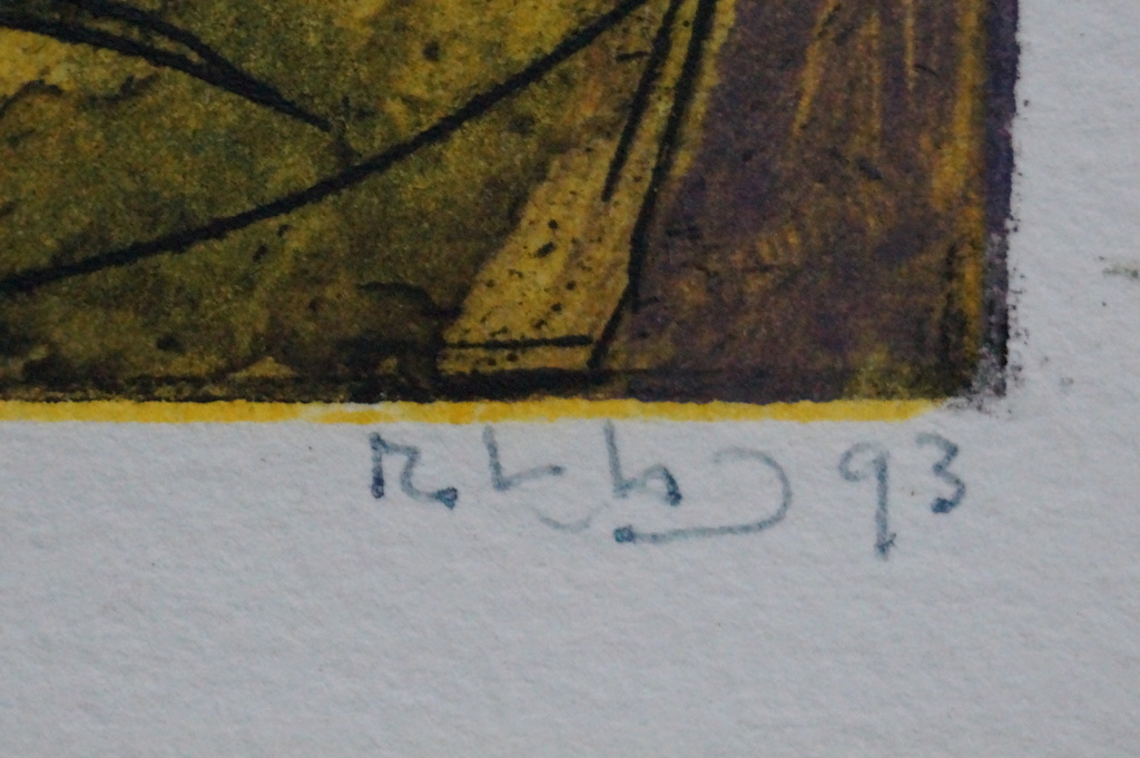 Onbekende kunstenaar - gesigneerde ets - 4 ex. kopen? Bied vanaf 10!