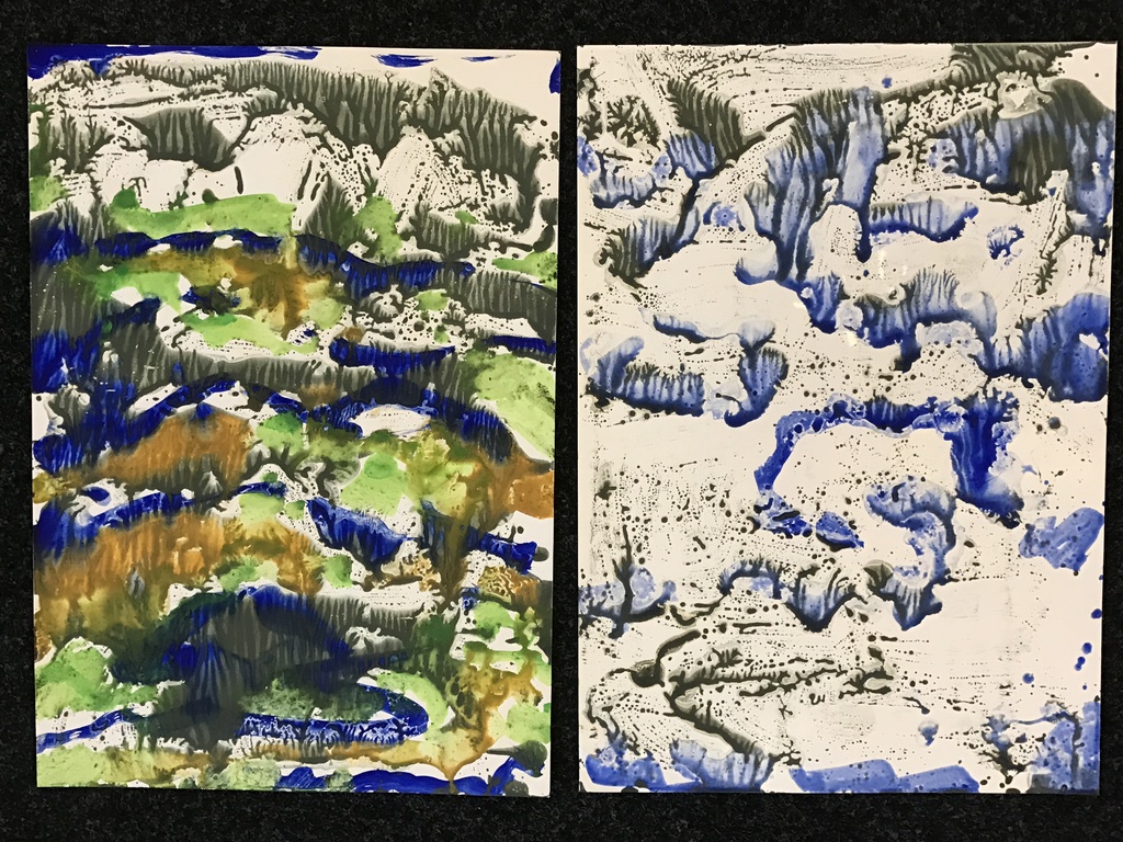 2 X THEO NIERMEIJER, Gemengde technieken/gouache op papier kopen? Bied vanaf 1!