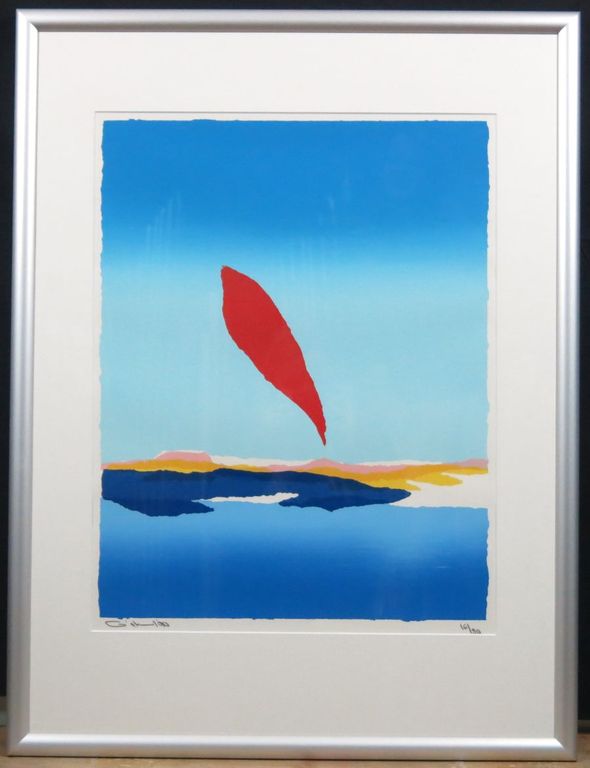 Gerard 't Hart: Zeefdruk, Landschap - Ingelijst kopen? Bied vanaf 50!