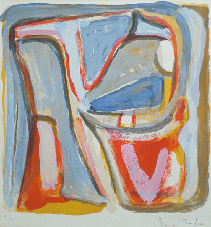 Bram van Velde - Negenkleuren compositie, litho verkocht voor € 350!