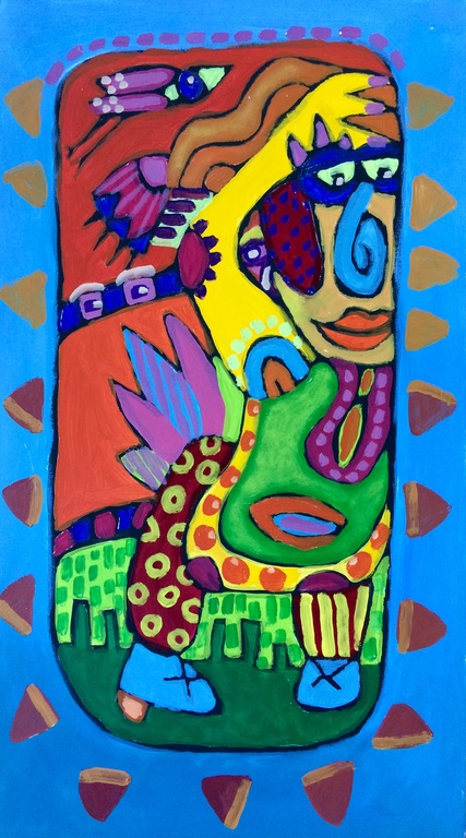 Simon et Bruno, acrylverf op karton/board kopen? Bied vanaf 1!