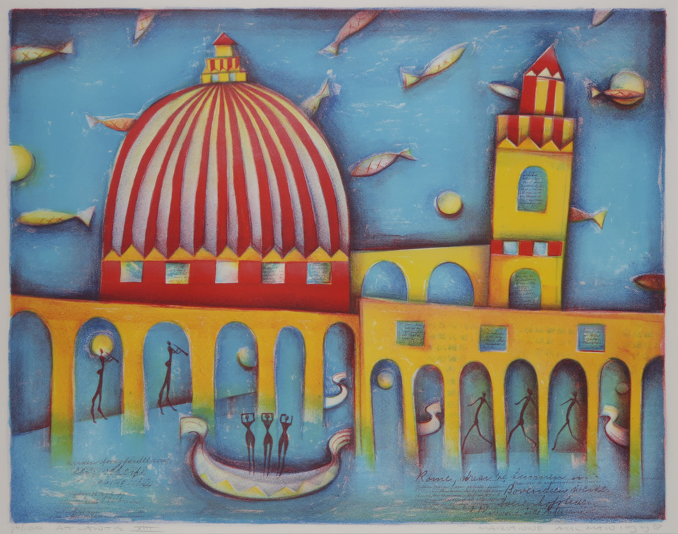 Marianne Aulman: Litho, Atlantis XIII - Ingelijst (Groot) kopen? Bied vanaf 1!