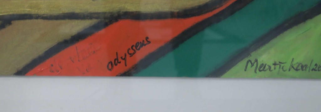 Meertje Kaal: Olieverf en Acryl op karton, De vloot van Odysseus - Ingelijst kopen? Bied vanaf 1!