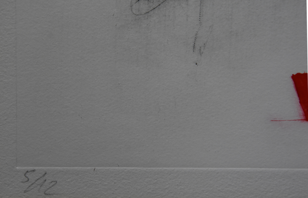 Charlotte Le Fevre ,ets # COMPOSITIE met ROOD # 1988, oplage 12 ex. mint- kopen? Bied vanaf 40!