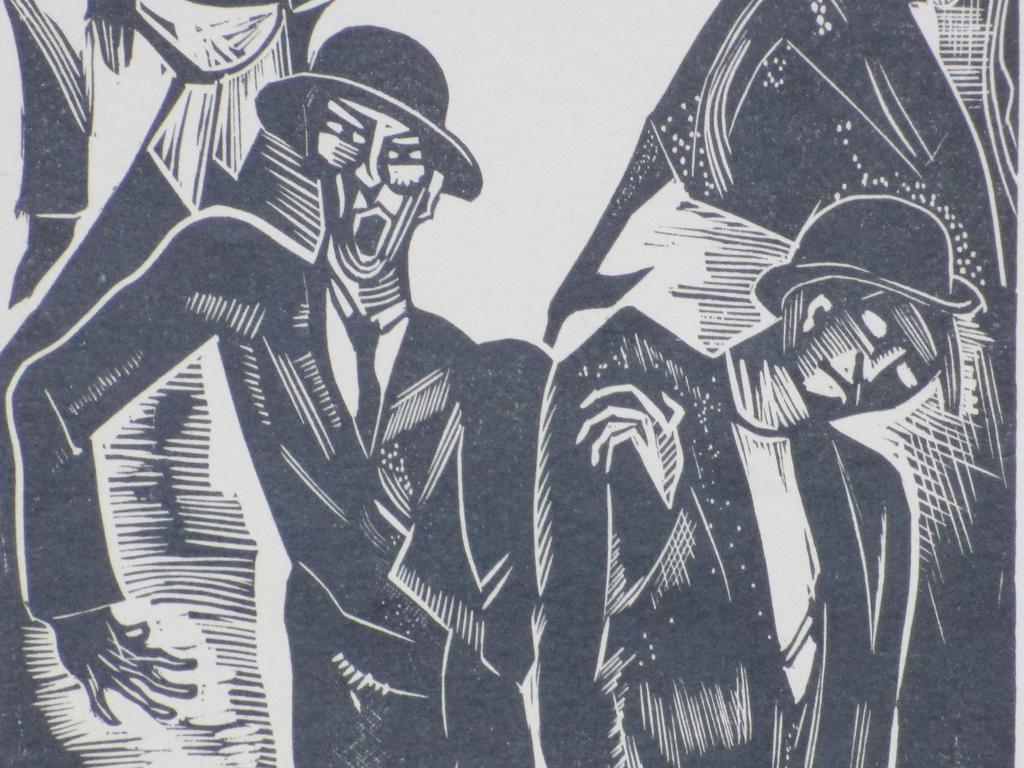 Fokko Mees, De Dronkaards, Houtsnede 1921 kopen? Bied vanaf 50!