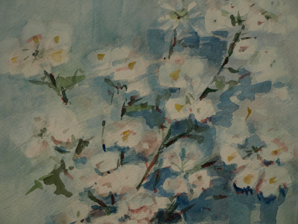 Onduidelijke signatuur / monogram : Aquarel – Vaas bloemen  – 1971 kopen? Bied vanaf 1!