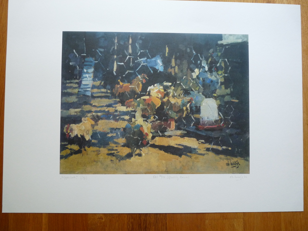 ROB HOUDIJK  GRAFIEKBLAD   "KIPPENHOK" kopen? Bied vanaf 35!