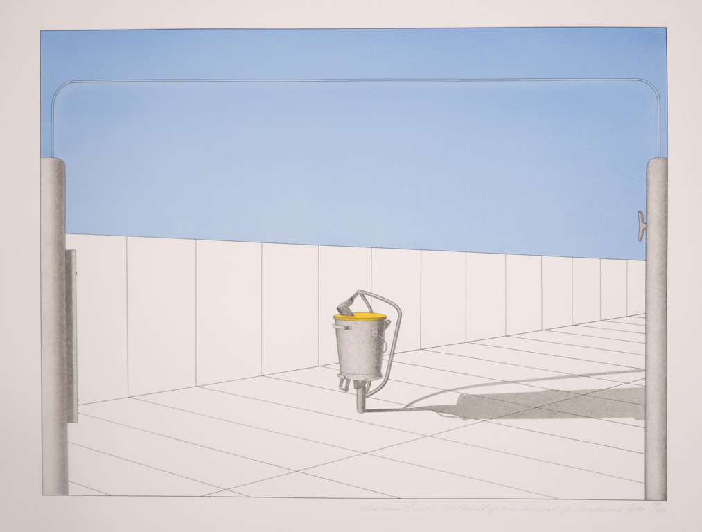 Marinus Fuit: Litho, Uitzicht op vuilnisvat op boulevard verkocht voor € 40!