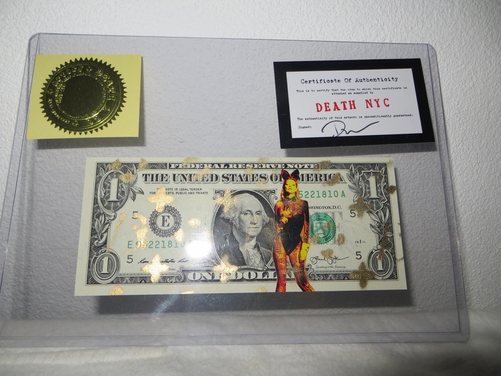 Death Nyc - origineel 1 $ biljet met certicaat van echtheid en blindstempel 2013 kopen? Bied vanaf 35!