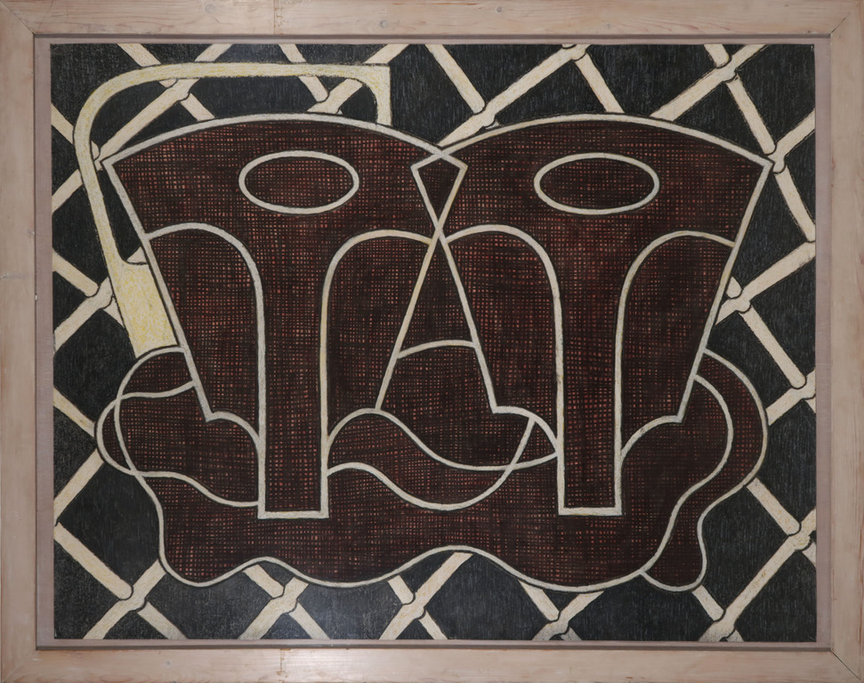 Stella Veldkamp: Gemengde techniek op papier, Kranen I - Ingelijst (Zeer groot) kopen? Bied vanaf 100!