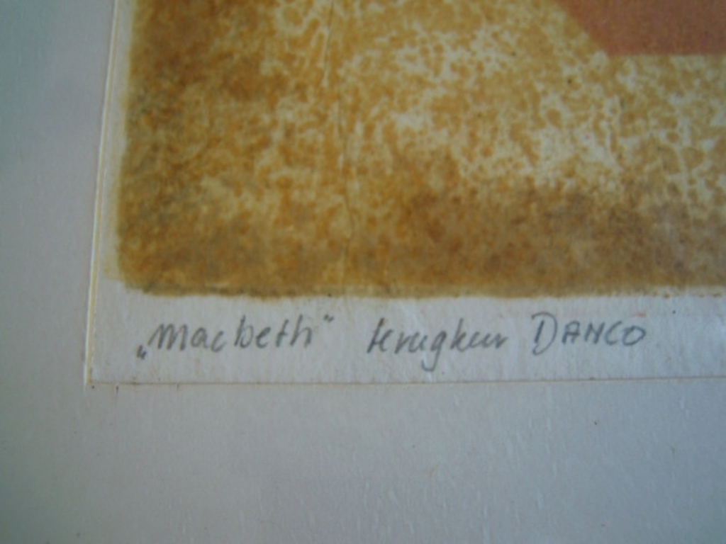 Originele ets PIET DE RIDDER 1980- genummerd 3/15 Macbeth - 70 x 55 cm   kopen? Bied vanaf 50!