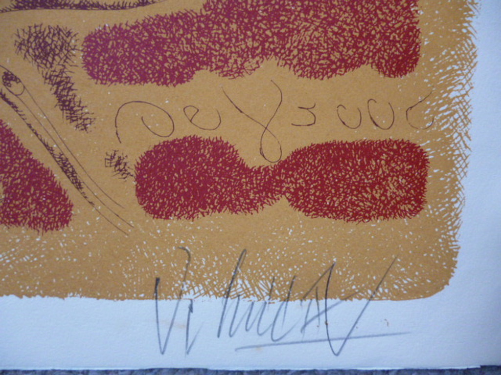 Yargo de Lucca - kleurenlitho - Vogels en vissen kopen? Bied vanaf 25!