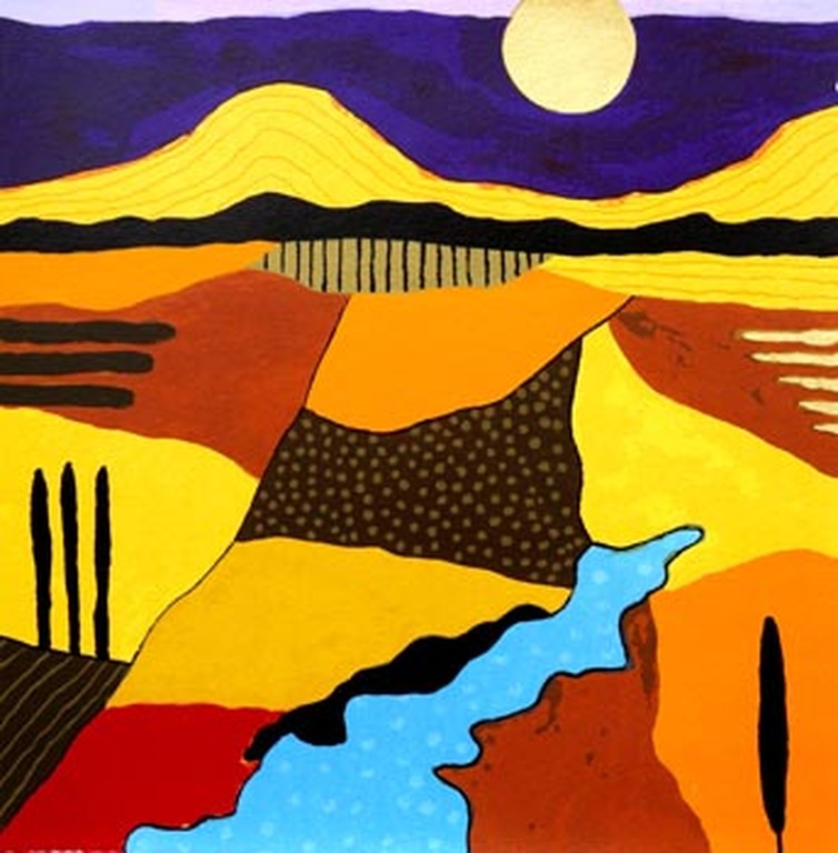 Ronald Boonacker,Lago di Garda I, Italië, Zeefdruk verkocht voor € 85!