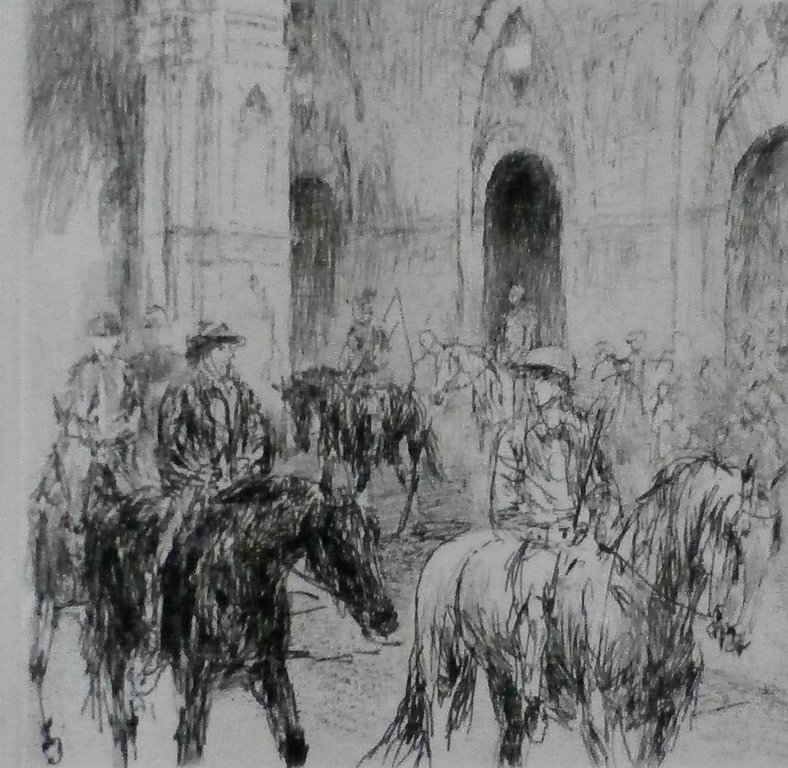 Piet Klaasse - Ets - Patio Defile kopen? Bied vanaf 50!