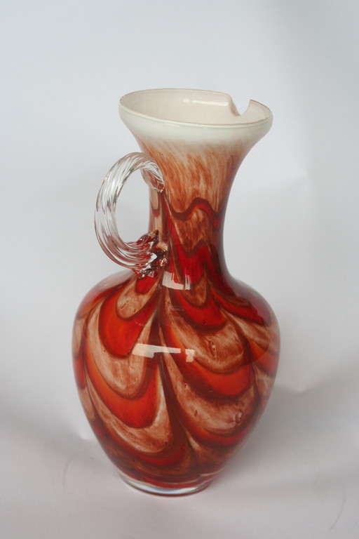 Murano schenkkan - met gedraaid transparant hengsel kopen? Bied vanaf 20!