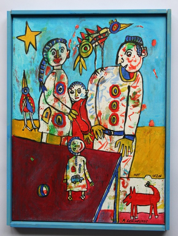 Ruud Cornelisse - Acrylverf op doek - Het gezin kopen? Bied vanaf 60!