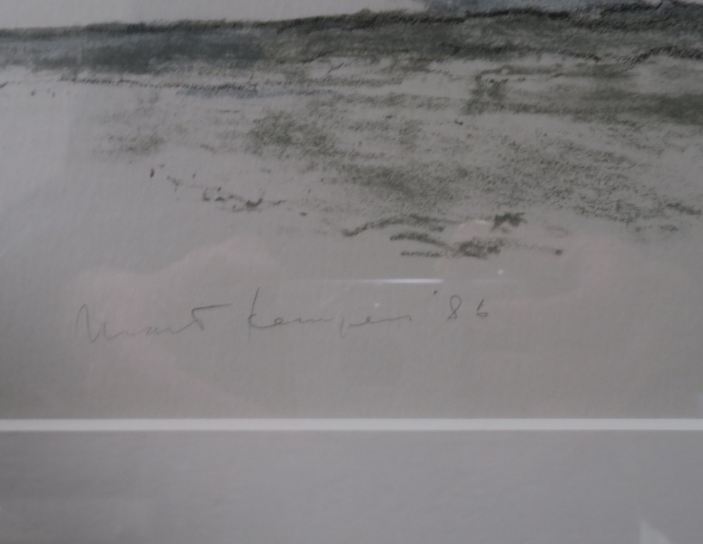 Mart Kempers: Litho, Reijnerwolderpolder  - Ingelijst kopen? Bied vanaf 40!