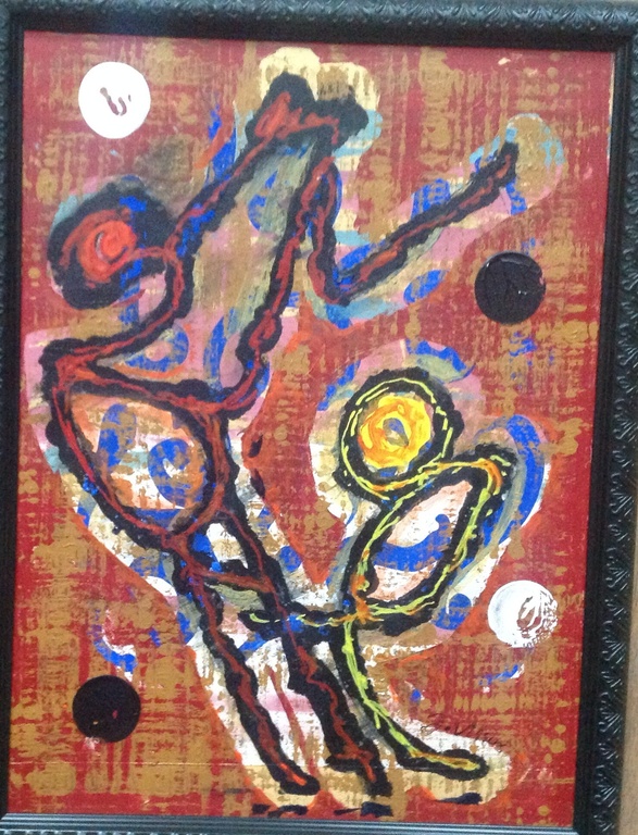 Jack Vissers: acryl op papier, Only Love kopen? Bied vanaf 10!