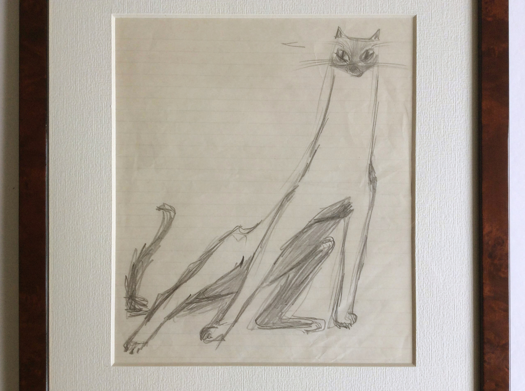 Irene Joffroy - Irene Joffroy - de kat - tekening kopen? Bied vanaf 25!