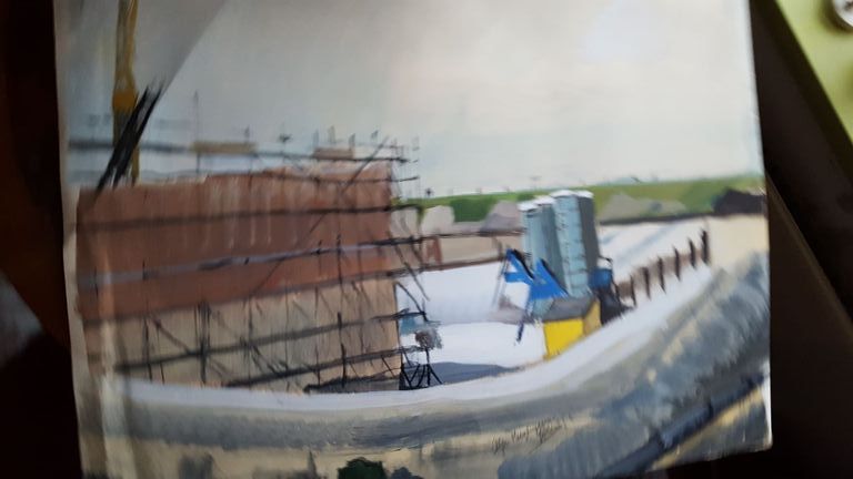 A. Huijsmans-evers: Aquarel, bouw van Coentunnel. kopen? Bied vanaf 1!