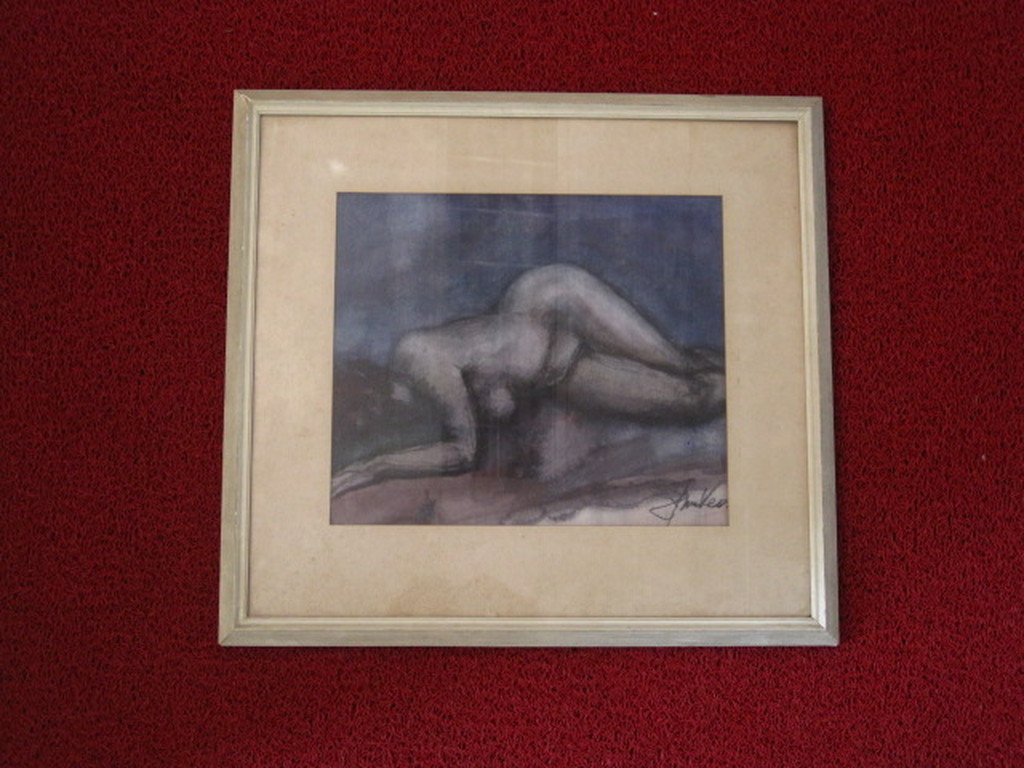 Jan vd Veer 1912-2001 Nieuwe Haagse School pastel "naakt" gesigneerd  kopen? Bied vanaf 1!