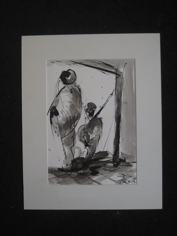 Zeldzaam zwartInkt " Aquarel Quintus Jan Telting 1931-2003 gesigneerd kopen? Bied vanaf 1!