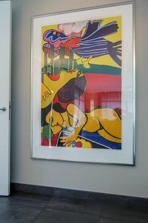 Corneille - Corneille: kleurenzeefdruk, Twee vrouwen met vogel kopen? Bied vanaf 800!