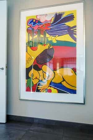 Corneille - Corneille: kleurenzeefdruk, Twee vrouwen met vogel verkocht voor € 800!