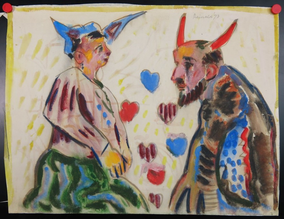 Reinald van den Steene: Gouache, De faun en zijn zoon kopen? Bied vanaf 35!