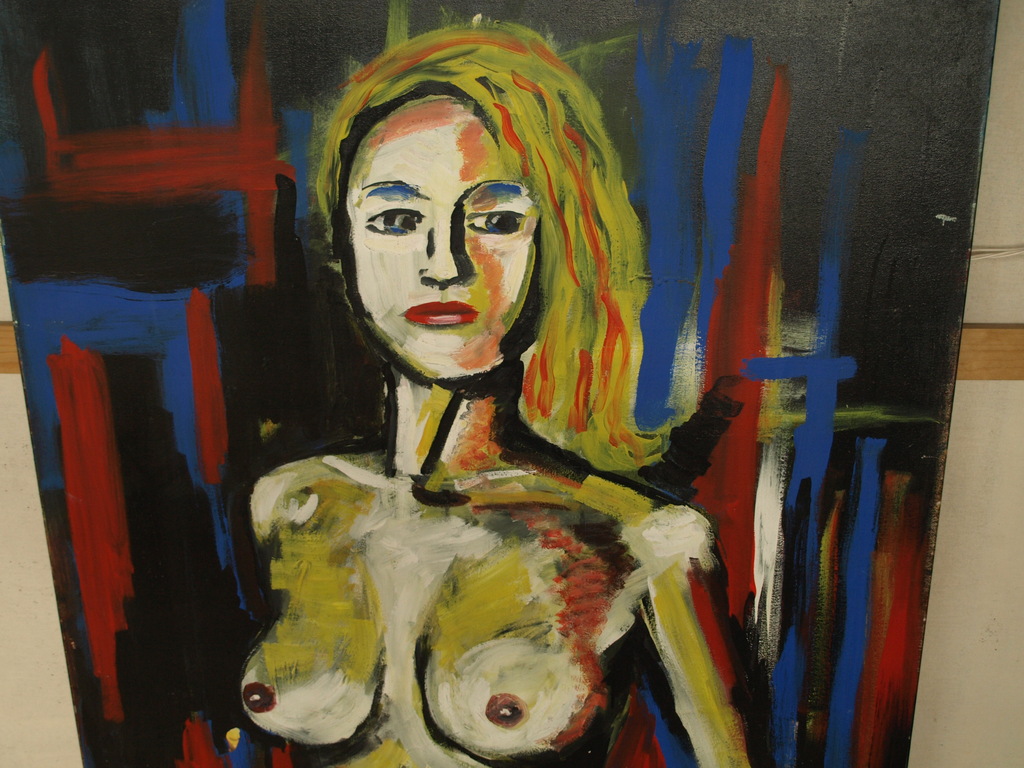 Theo Zantman : Acrylverf op doek – Penney de Jager? – 180 x 100 cm - 1999 kopen? Bied vanaf 325!