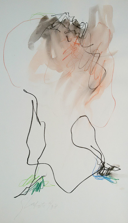 Ger Lataster - Abstracte compositie, tekening / aquarel verkocht voor € 282!