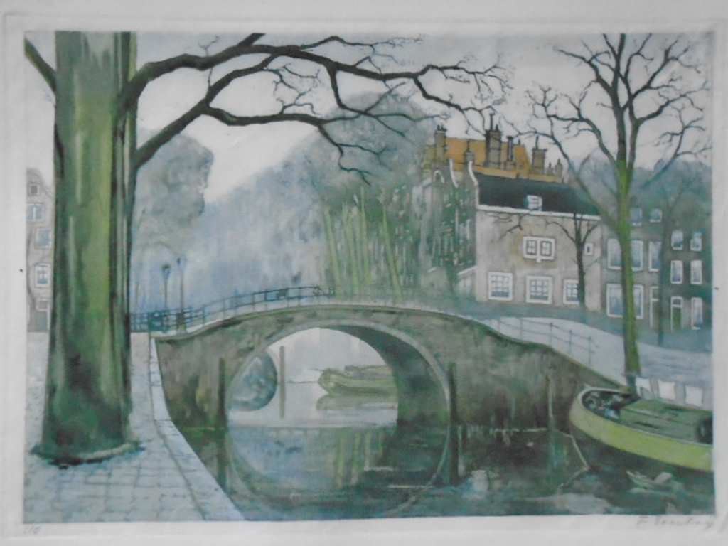 Frans Everbag - kleurenets - Reguliersgracht bij de Keizersgracht kopen? Bied vanaf 75!