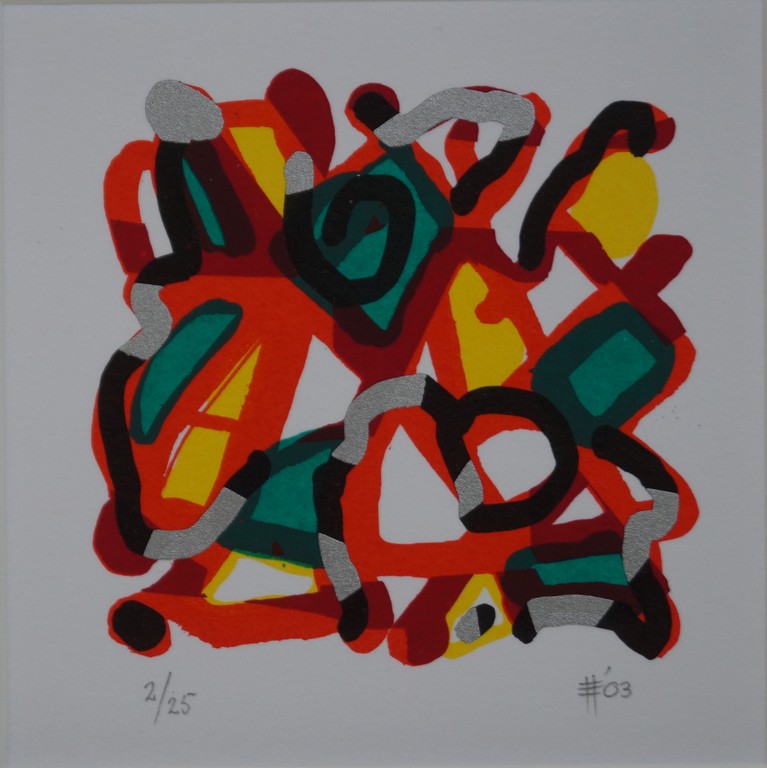 Harry Agema - gesigneerde zeefdruk - handlijncompositie kopen? Bied vanaf 20!