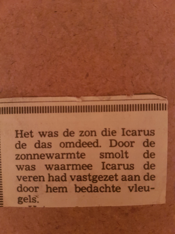 Piet Snoeren; Gouache, De Val van Icarus kopen? Bied vanaf 380!