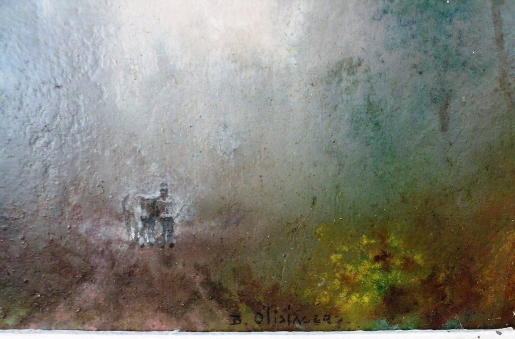 Olieverf op karton,gesigneerd B. Olislager. kopen? Bied vanaf 55!