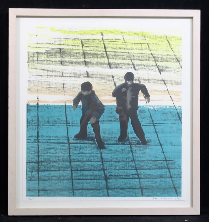 Koen Vermeule: Litho, Zonder titel - Ingelijst verkocht voor € 55!