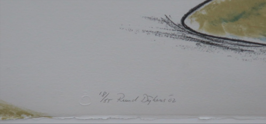 Ruud Dijkers: Zeefdruk, Z.T. (blauw) - Ingelijst kopen? Bied vanaf 1!