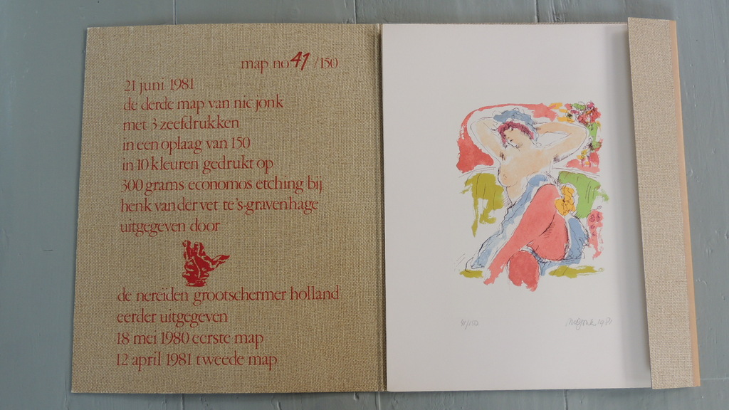 Nic Jonk, derde map met 3 zeefdrukken kopen? Bied vanaf 300!