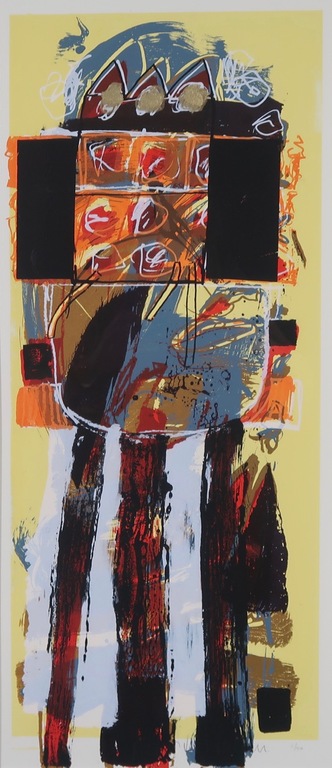 Pieter Vermeulen: Zeefdruk, Huisje - Ingelijst kopen? Bied vanaf 40!