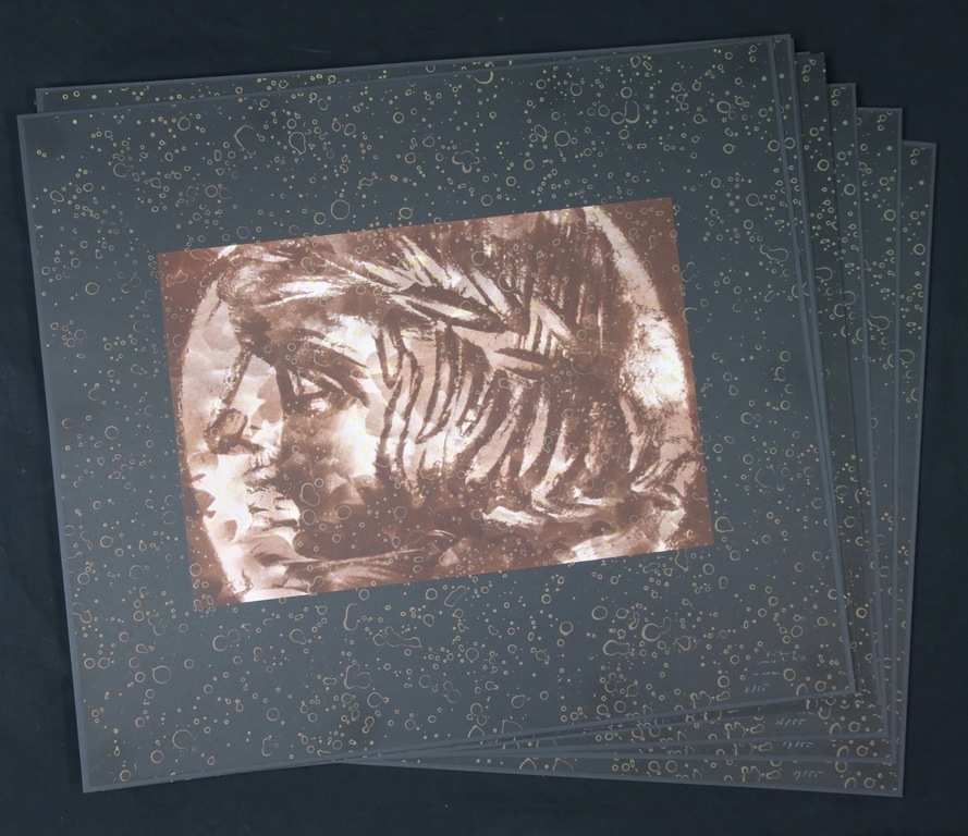 Lot met 12 zeefdrukken van Titus Nolte: Zonder titel (portret) verkocht voor € 36!