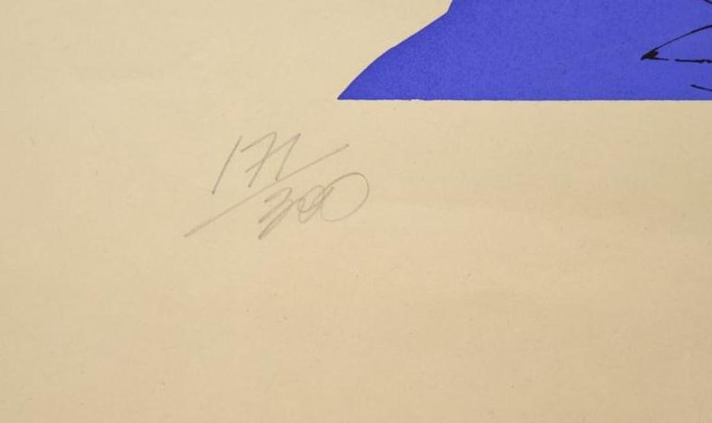 Onbekend: Zeefdruk 'Man in het blauw', 1975 kopen? Bied vanaf 1!