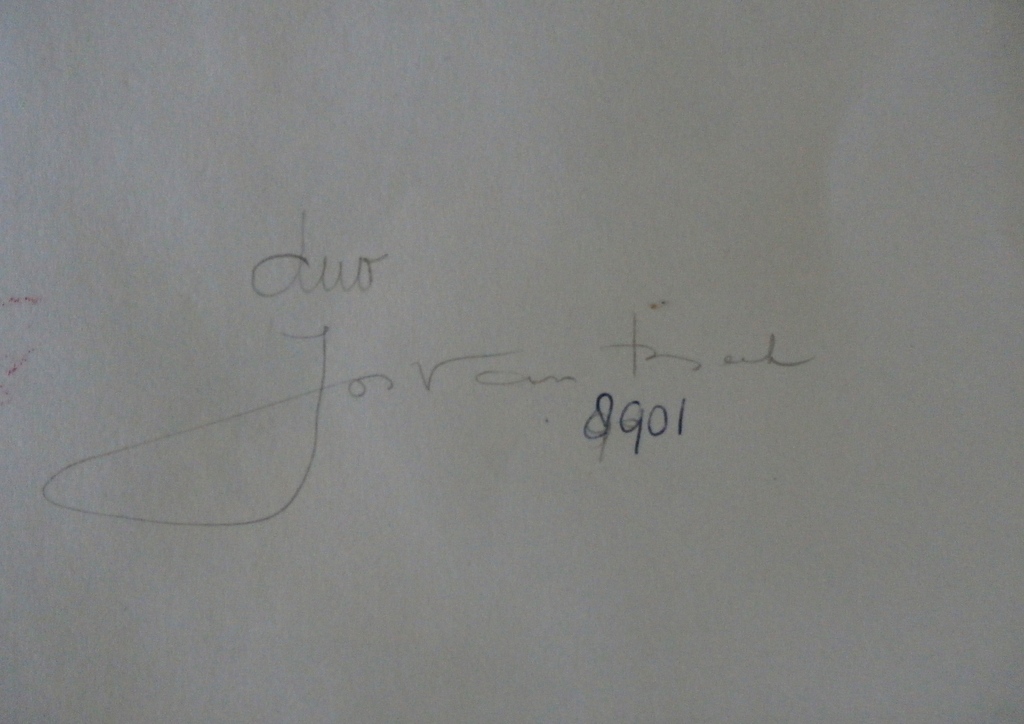 Jos van Beek - acryl op papier: duo - 1989 kopen? Bied vanaf 100!