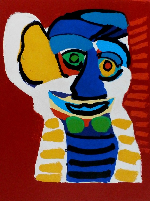 Karel Appel - ingelijste zeefdruk: Saarbrucken - 1978 verkocht voor € 425!