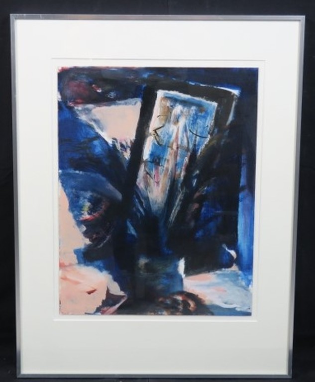 Veroon van den Heuvel: Olieverf op papier, Bouquet de Brancussi I - Ingelijst verkocht voor € 35!