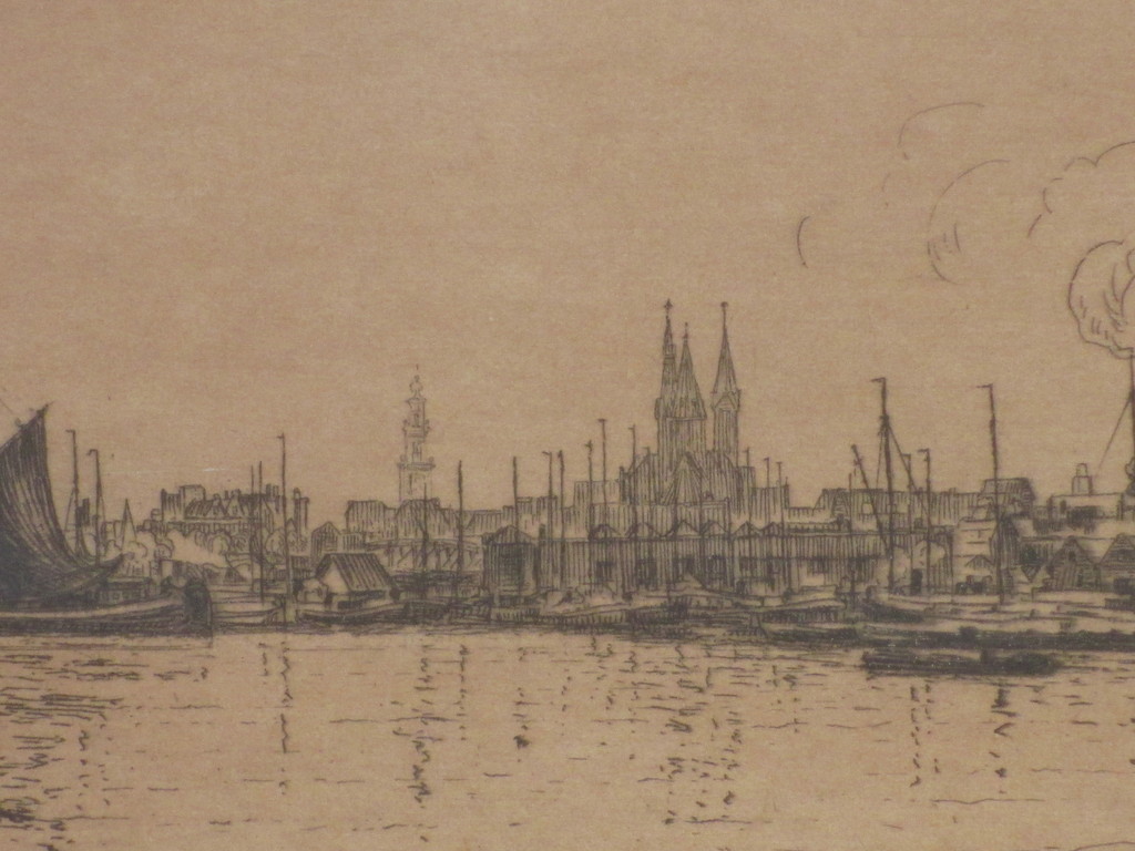 Albert Hemelman, Panorama op Amsterdam vanaf het IJ, Ets kopen? Bied vanaf 50!