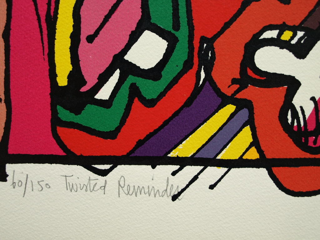George Heidweiller : Zeefdruk – Twisted Reminder – gesigneerd – 1996 kopen? Bied vanaf 35!