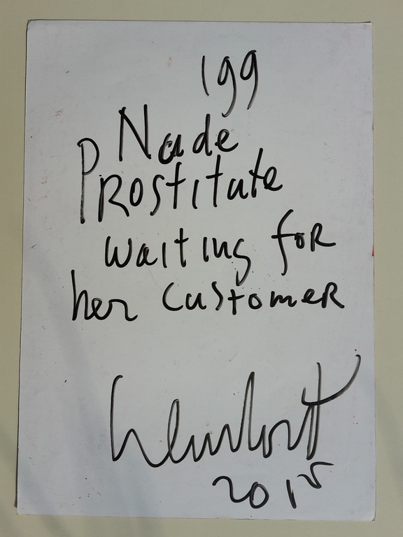 Peter Klashorst - Nude prostitute... - gemengde techniek op papier - gesigneerd kopen? Bied vanaf 75!