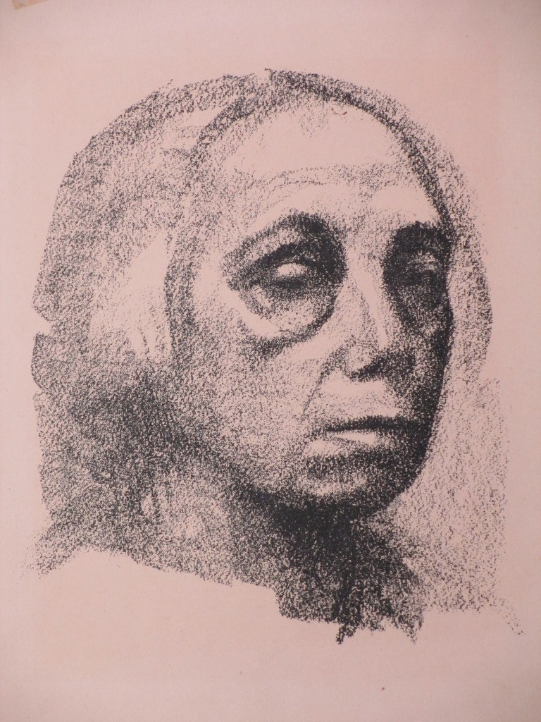 Kathe Kollwitz, Zelfportret, Lithografie verkocht voor € 81!
