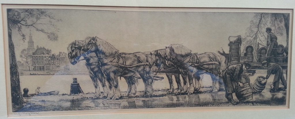 Prachtig werk van Hofker W.G. - handgesigneerde Lithografie gedateerd 1949 kopen? Bied vanaf 135!